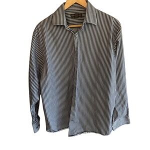 Banana Republic Men's Striped Button Down Dress Shirt Size Large